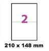 planche de 2 étiquettes transparente Mat 210 x 148