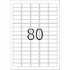 planches de 80 étiquettes transparentes Mat 35.6 X 16.9
