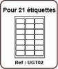 planche 21 étiquettes pour timbre 63,5 x 38,1  MonTimbrenLigne