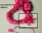 Attache cordon à serrage fixe rose pour étiquette à fil