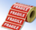 500 étiquettes livraison fragile en rouge moyen format paquet colis