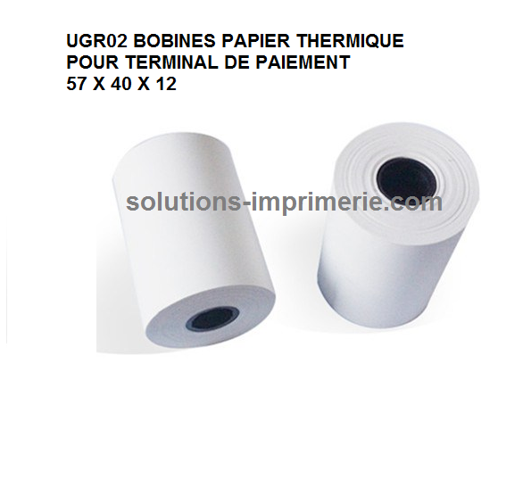 Rouleau thermique pour carte bancaire (57x40x12mm) - Ateliers Porraz