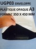 Enveloppe pochette A3 plastique opaque 350 x 450 mm