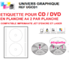 Étiquettes CD/DVD STANDARD