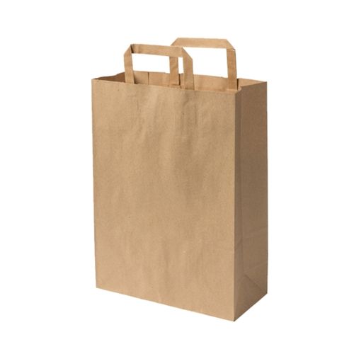sac boutique  papier 11 litres avec poignée marron