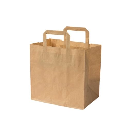 sacs boutique  papier 15 litres avec poignée marron à fond large