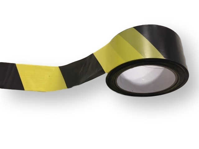 Rubalise jaune et noir 50 mm x 100 m