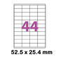 planches A4 de 44 étiquettes bureautique 52.5 x 25.4