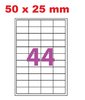 planches A4 de 44 étiquettes imprimante 50 x 25 code 1196035