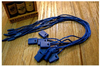 Attache cordon à serrage fixe bleu pour étiquette à fil