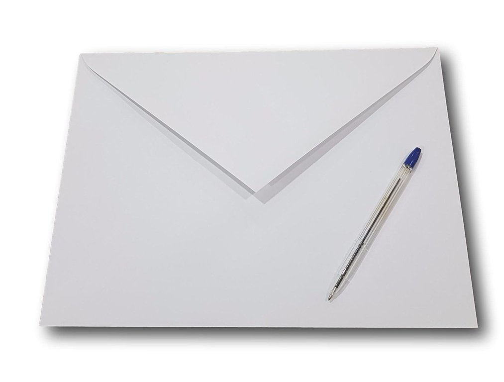 Enveloppe blanche pointue A4  prestige 229 x 324 mm