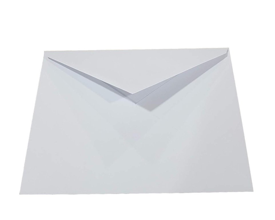 Enveloppe blanche pointue voeux mariage prestige 162 x 229 mm