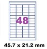 planches 48 étiquettes transparentes Brillant 45.7.x 21.2