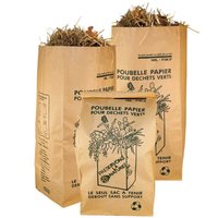Sac déchet vert , sac poubelle en papier , sac biodégradable,  sac compostable