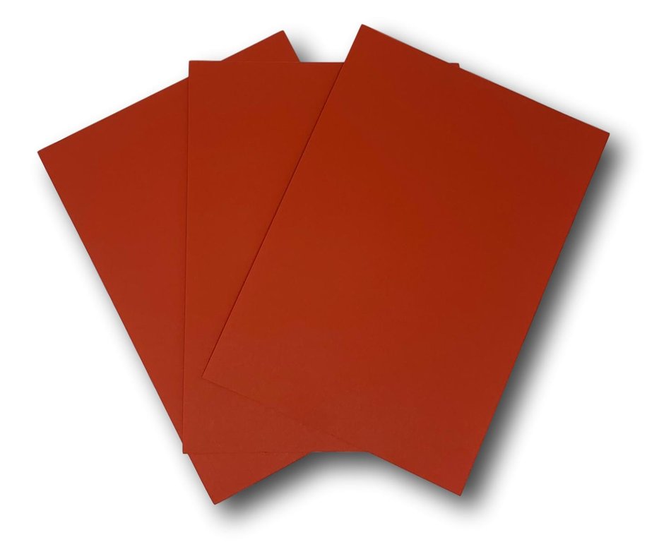 planche A4 de 1 étiquette autocollante rouge 210 x 297 mm