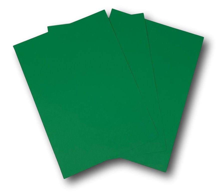 planche A4 de 1 étiquette autocollante vert 210 x 297 mm verte