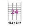 planche de 24 étiquette vinyle blanc  63.5 X 33.9