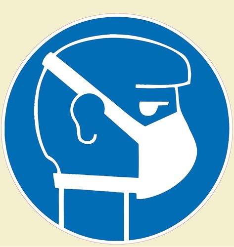 Affiche autocollante Port du Masque obligatoire panneau