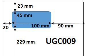 UGC009_details_etiquette_integree_100_x_45_mm_compatible_amazone